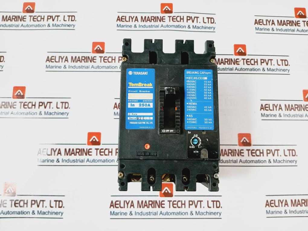 Terasaki Xh250Nj 250A Circuit Breaker 660Vac 250Vdc