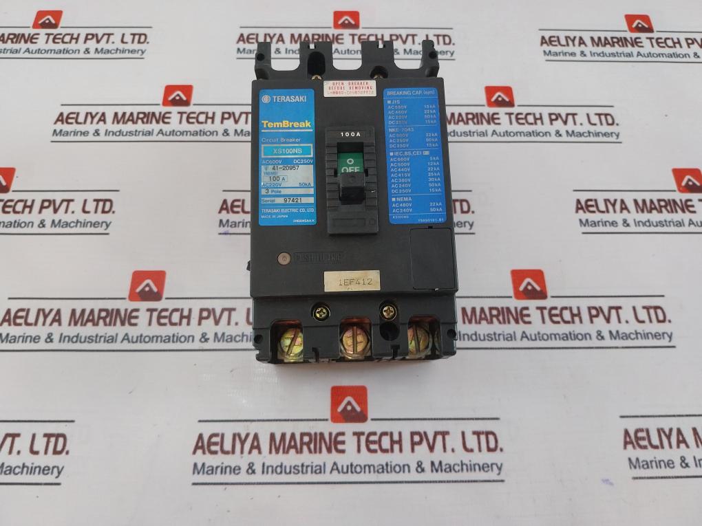 Terasaki Xs100Ns Circuit Breaker 3 Pole 100A