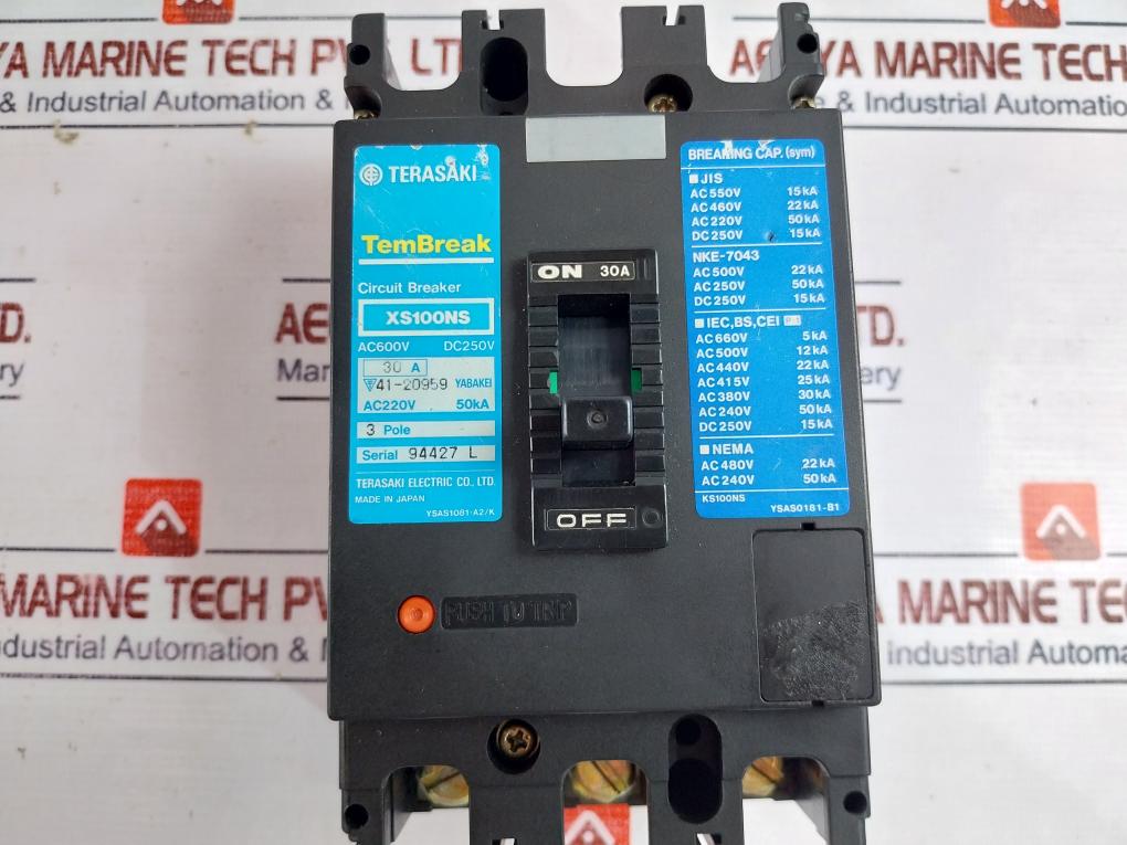 Terasaki Xs100ns Circuit Breaker 200-480v 50/60hz