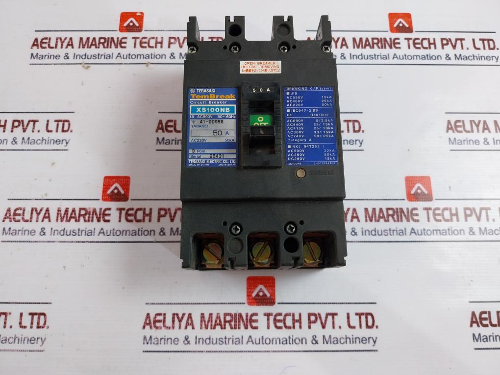 Terasaki Xs100nb Circuit Breaker Ui Ac690v 50~60hz