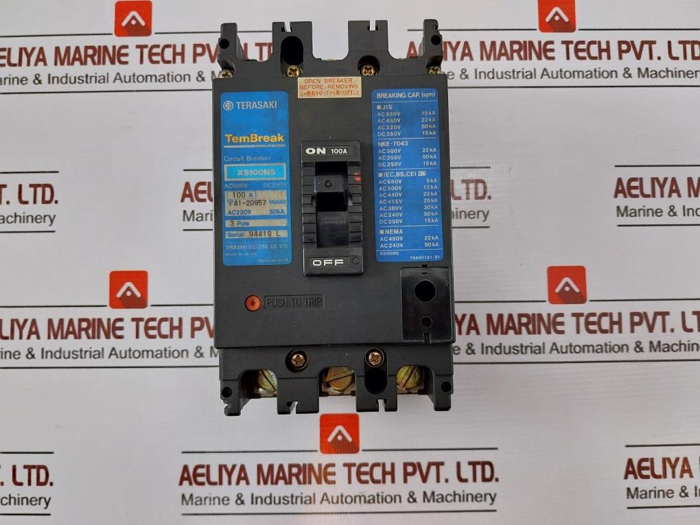 Terasaki Xs100ns Low Voltage Circuit Breaker 3 Poles Tembreak