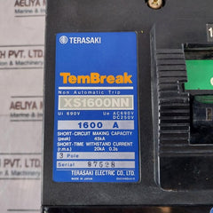 Terasaki Electric Xs1600Nn Non Automatic Trip Switch Breaker 1600A 690V