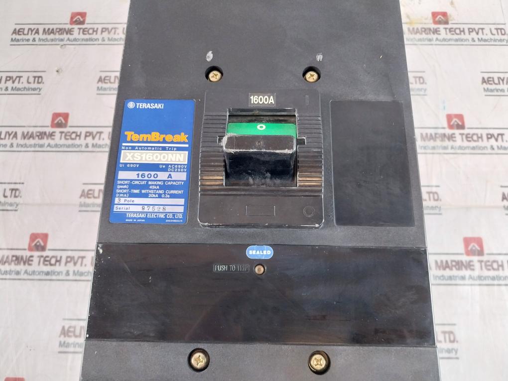 Terasaki Electric Xs1600Nn Non Automatic Trip Switch Breaker 1600A 690V