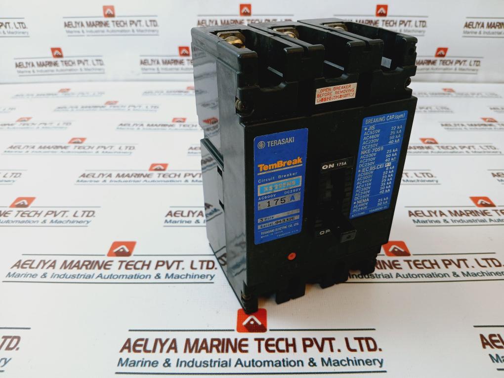 Terasaki Xs225Ns Circuit Breaker 175A 3 Pole Ac600V Dc250V