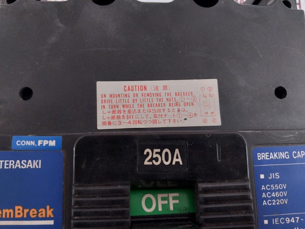 Terasaki Xs400Cs 3 Pole Circuit Breaker Ac550V 22Ka Ui Ac690V 50/60Hz