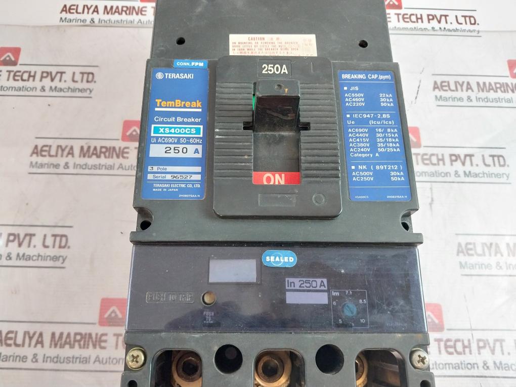 Terasaki Xs400Cs 3 Pole Circuit Breaker Ac550V 22Ka Ui Ac690V 50/60Hz