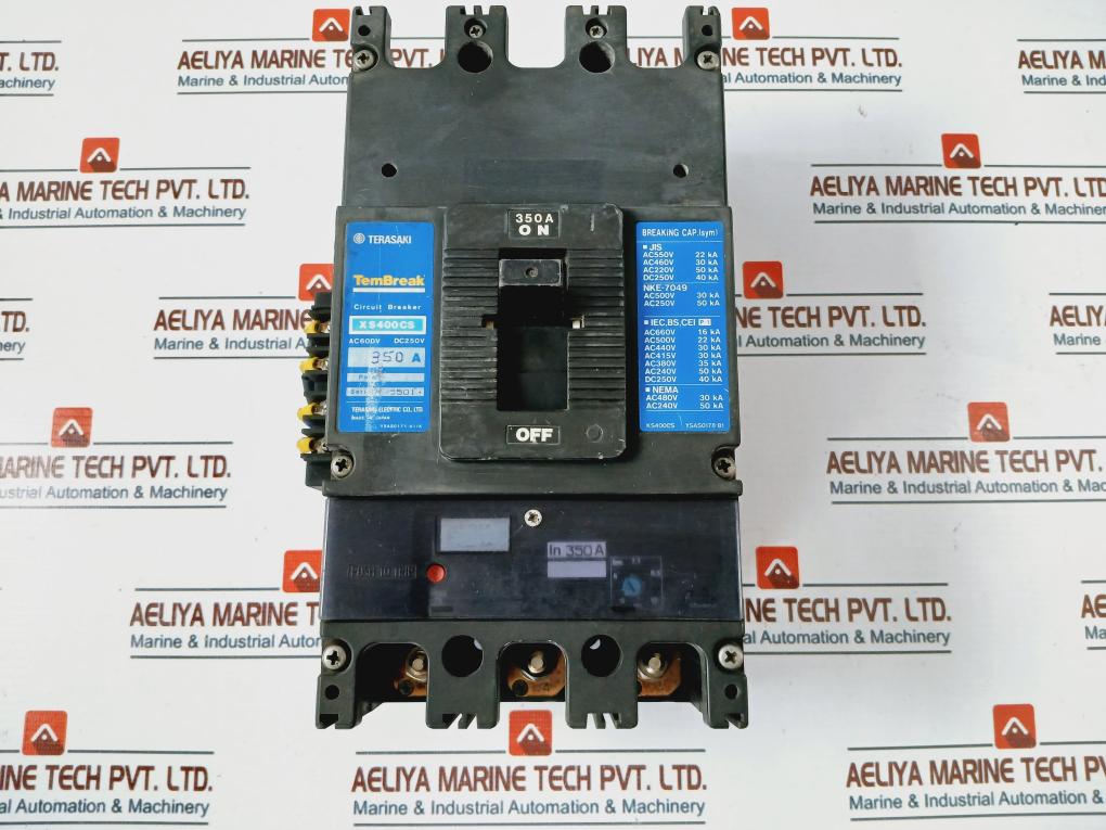 Terasaki XS400CS Circuit Breaker AC600V DC250V 350A Tembreak UVT Controller