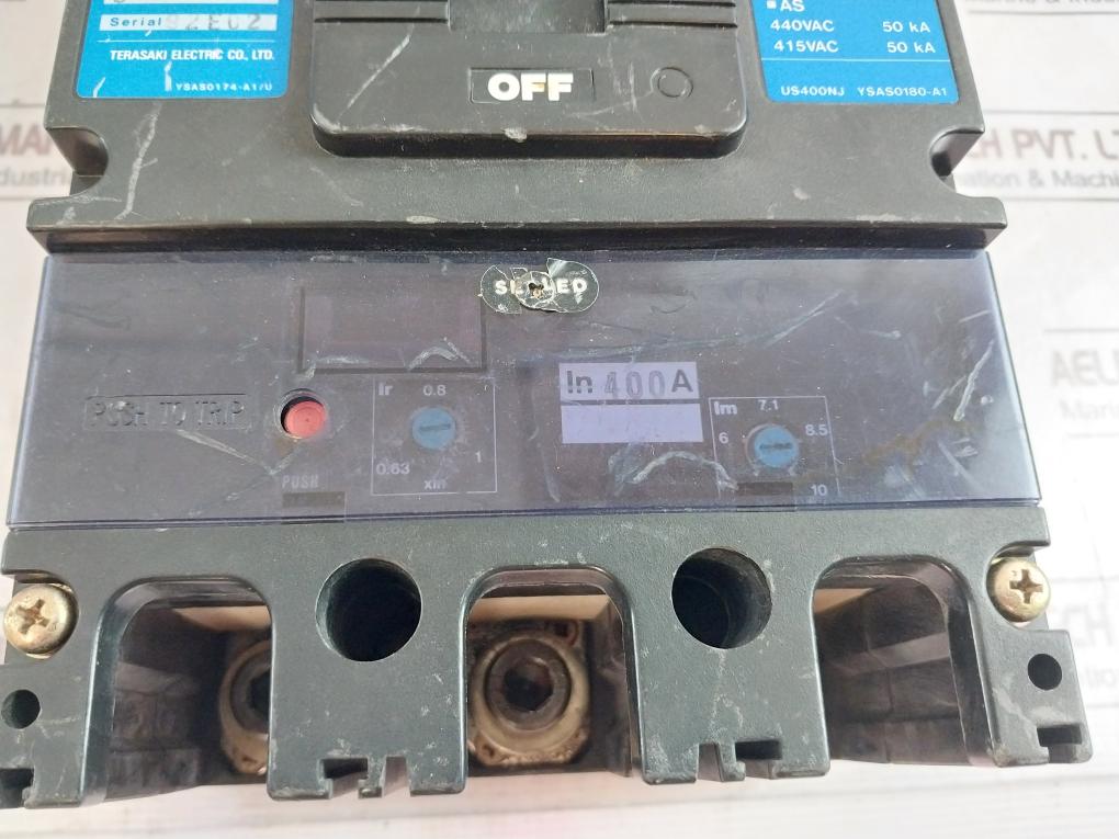 Terasaki XS400NJ 3 Pole Circuit Breaker 400A 660VAC