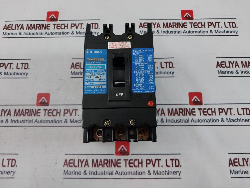 Terasaki Xs50Ns Circuit Breaker 50A 200-480V 50/60Hz