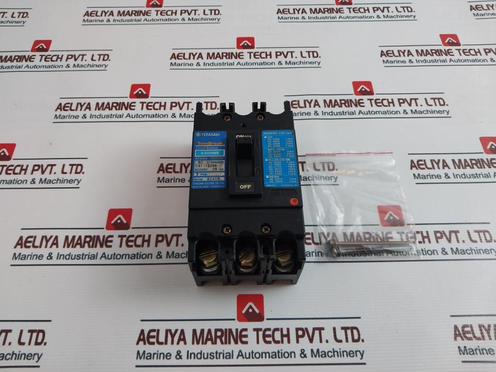 Terasaki Xs60Ns 3 Pole Circuit Breaker 60A Ac600 Dc250V Ac220V 25Ka