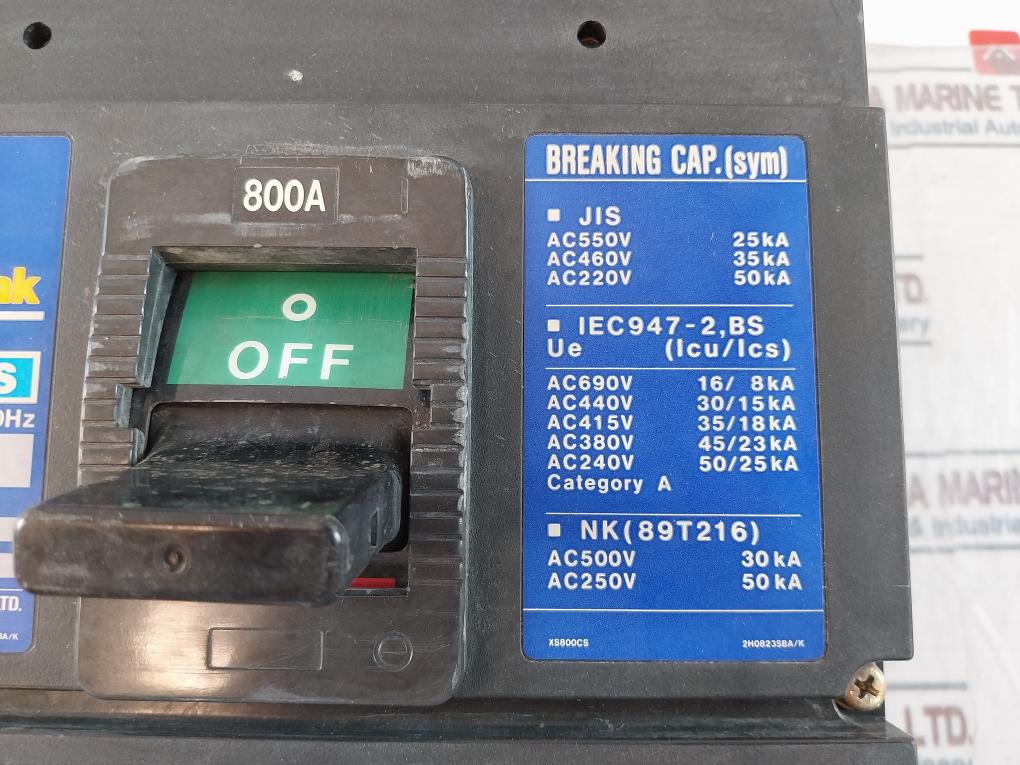 Terasaki Xs800Cs Tembreak Circuit Breaker Xcu1S 800A 690Vac 50/60Hz