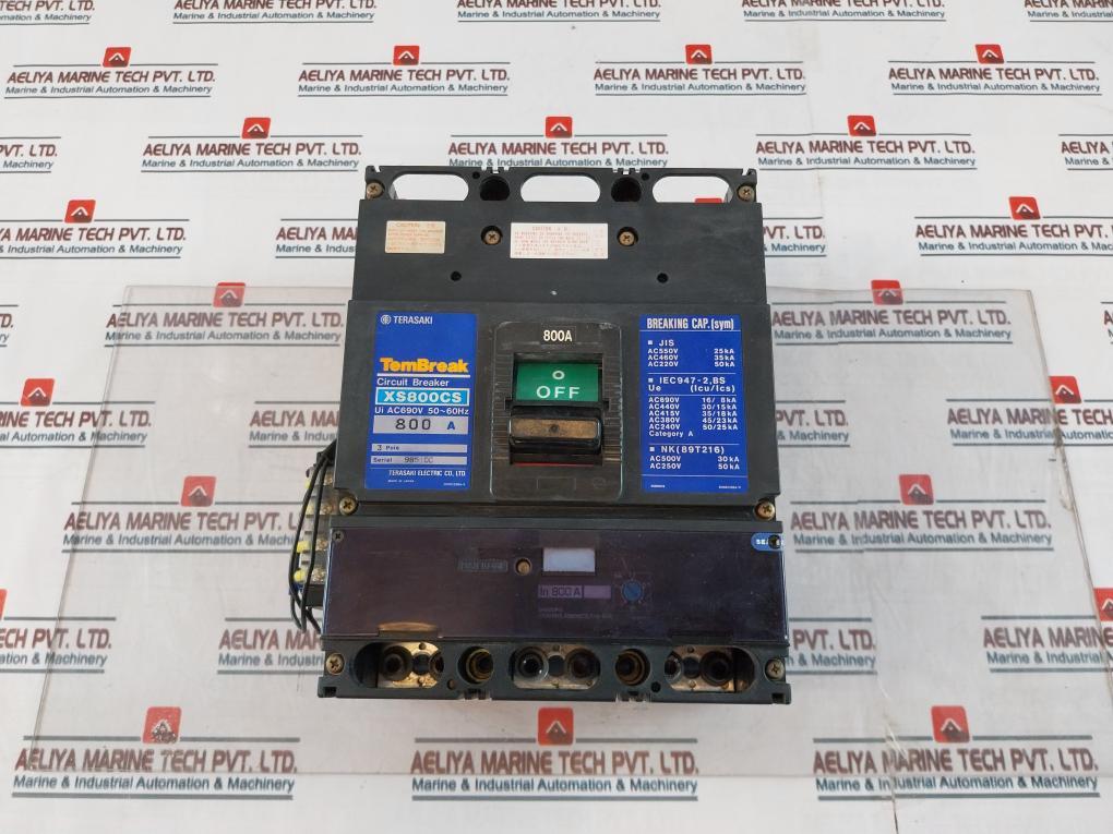 Terasaki Xs800Cs Tembreak Circuit Breaker Xcu1S 800A 690Vac 50/60Hz