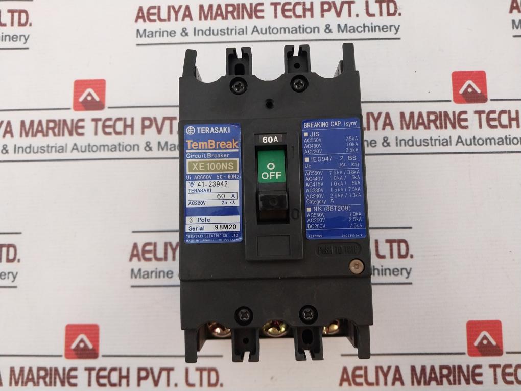 Terasaki Xe100Ns Circuit Breaker Ac660V 50~60Hz 60A