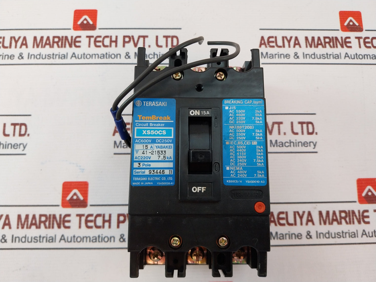 Terasaki Electric Xs50Cs Circuit Breaker 15A 50/60Hz