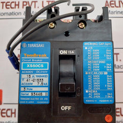 Terasaki Electric Xs50Cs Circuit Breaker 15A 50/60Hz