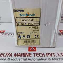 Terasaki S225-gf Tembreak 2 Molded Case Circuit Breaker 3 Pole Ui 690V 50/60Hz