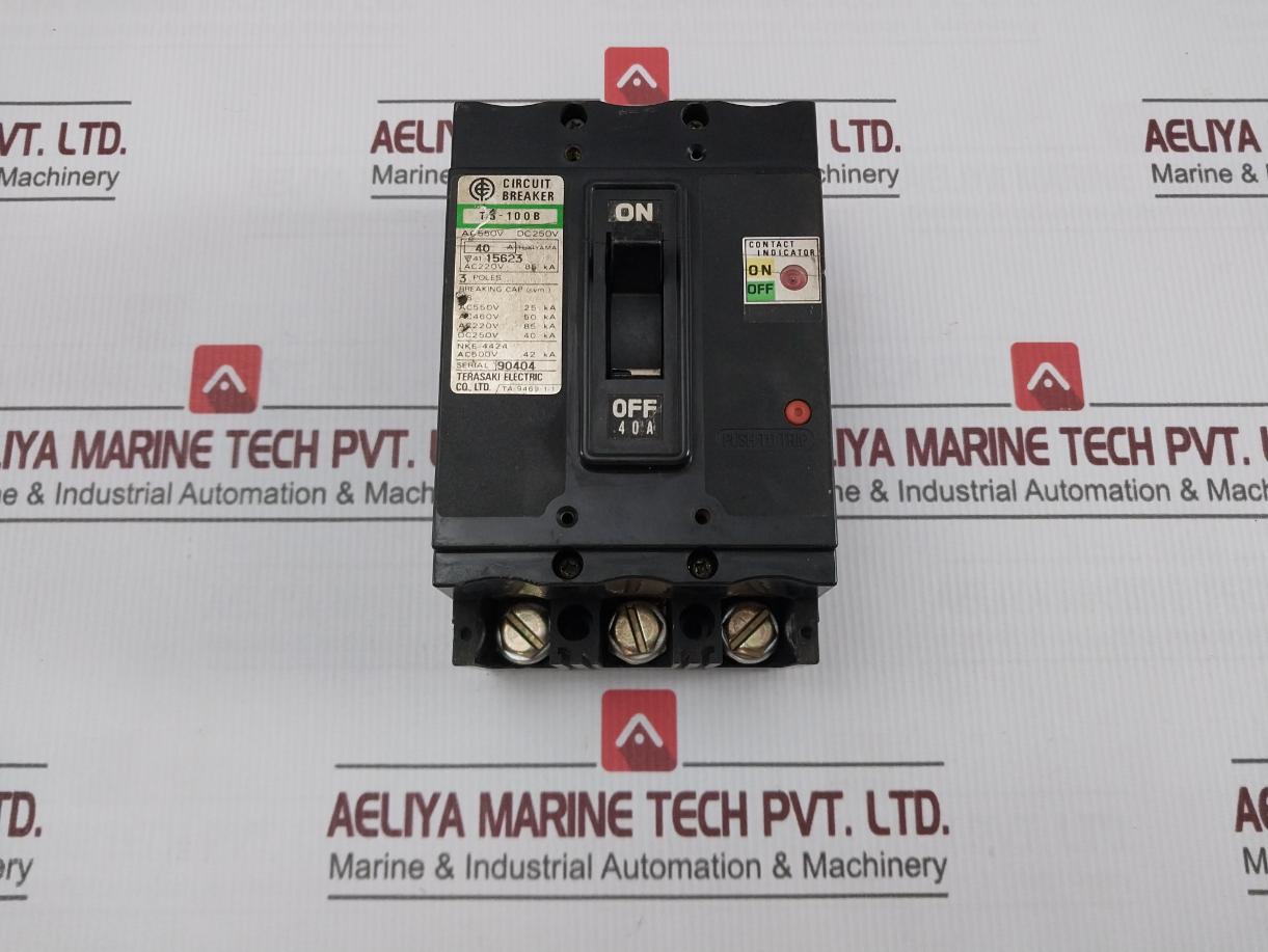 Terasaki Tg-100B Circuit Breaker 3 Pole Ac 550V Dc 250V