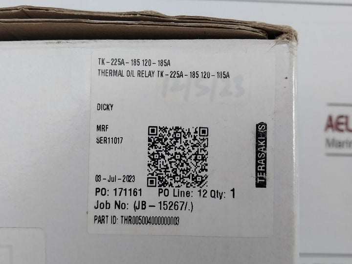 Terasaki Tk-225A/3K Thermal Overload Relay 50/60Hz 600 V