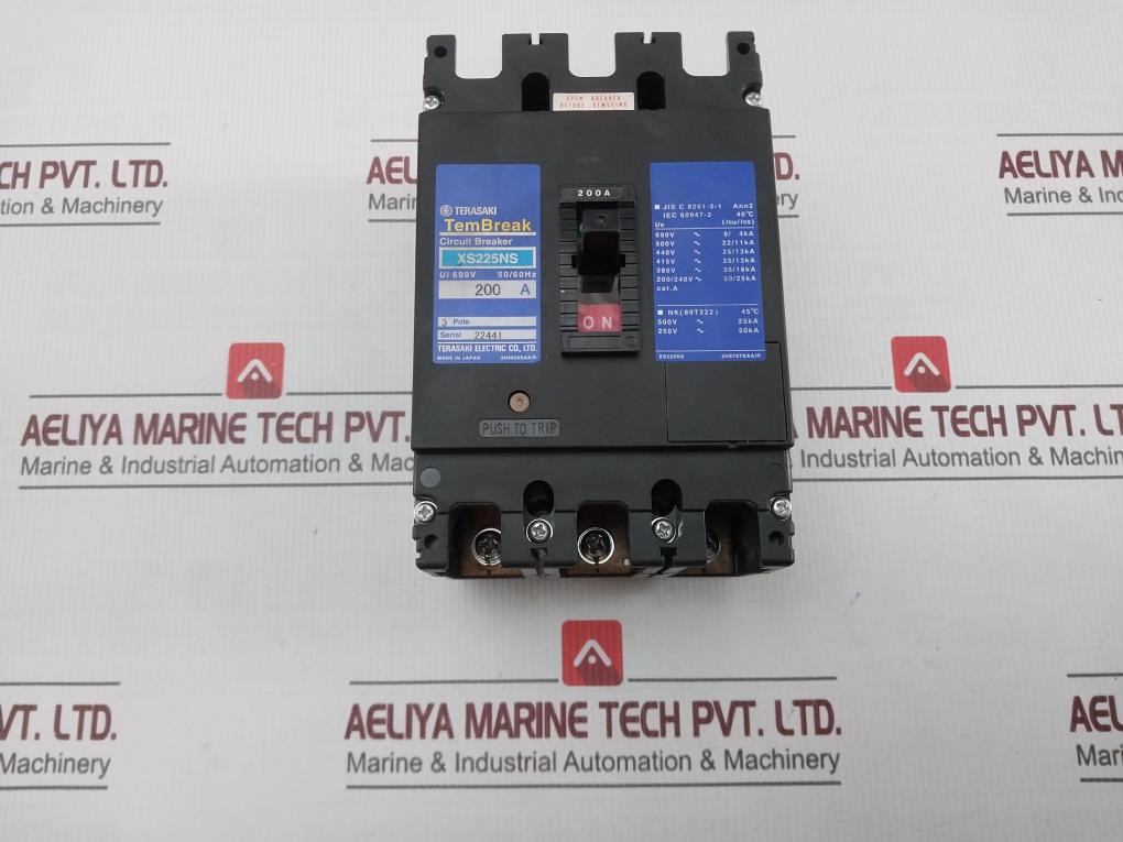 Terasaki Xs225ns 3-Pole Circuit Breaker 50/60 Hz
