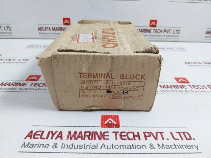 Terminal Block 60 A 250Vac Sungho Sht-60-4
