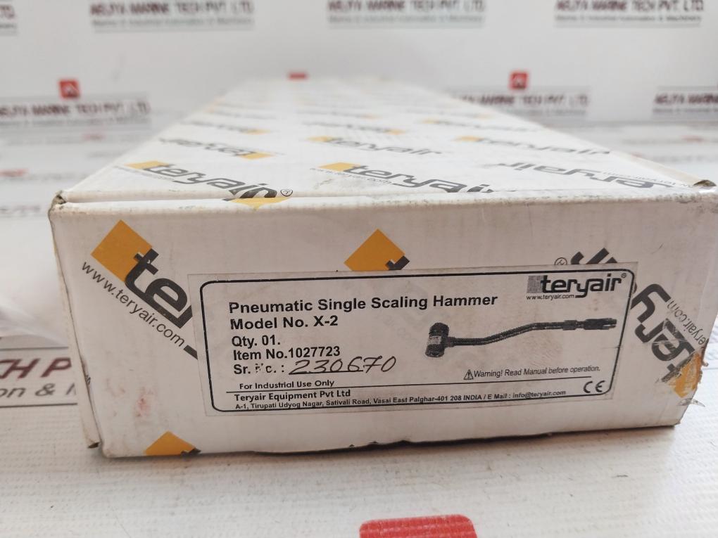 Teryair X2 Pneumatic Hard Steel Tipped Scabbler - Single Piston Head 1027723