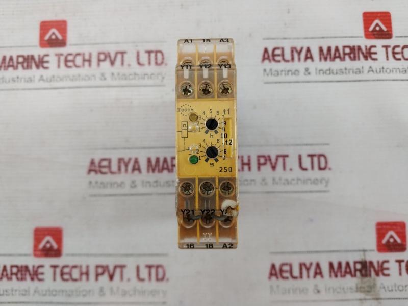 Tesch E58.2 Time Delay Relay 230Vac/24Vuc 50/60Hz 250Vac/5A Ac15 Dc13