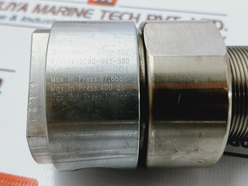 Tescom 44-2260-a42-880 Single Stage Regulator W/O Rotary Handle 400 Psi