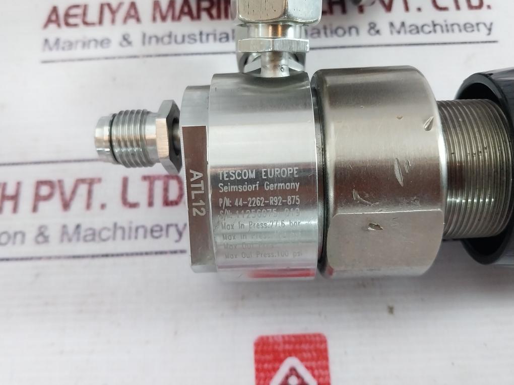 Tescom 44-2262-r92-875 Pressure Regulator Hm20a-4vklq-gf4-sp-300psi