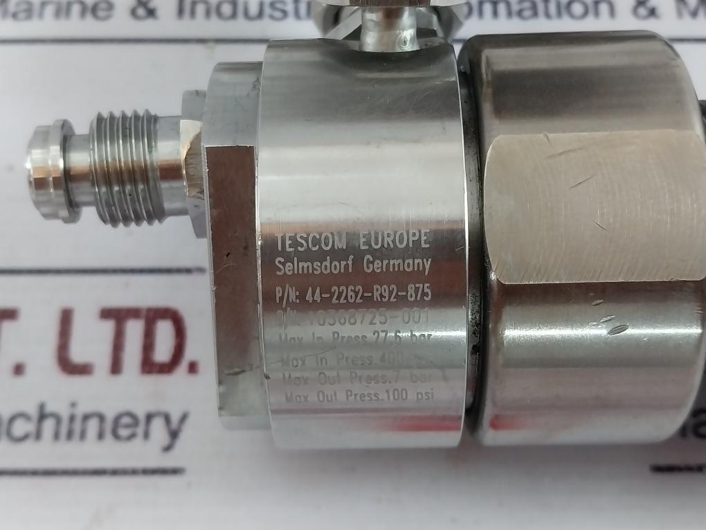 Tescom 44-2262-r92-875 Pressure Stage Regulator