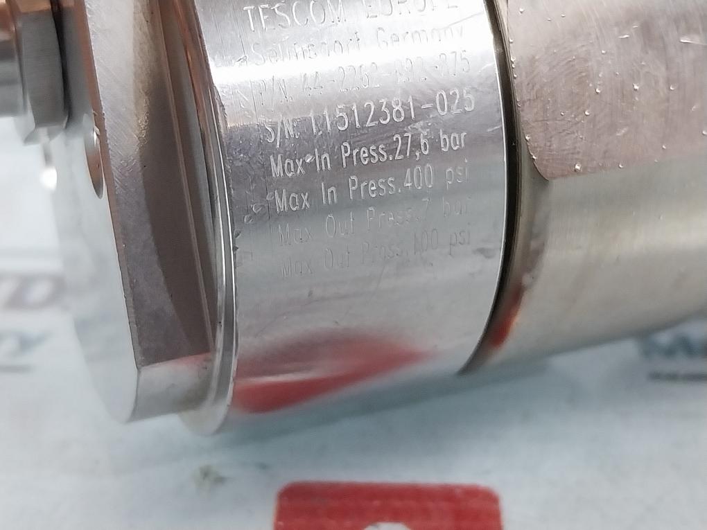 Tescom 44-2262-R92-875 Single Stage Pressure Regulator 27, 6 Bar