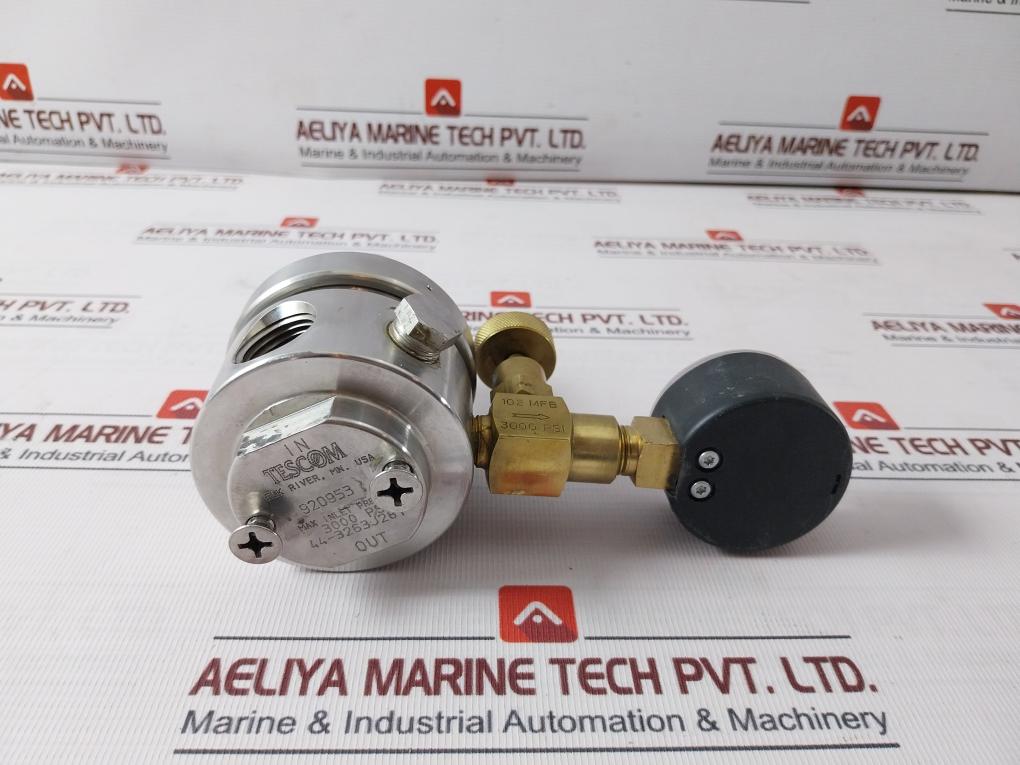 Tescom 44-3263J281 Gas Cabinet/Cylinder Regulator 3000 Psi Max Inlet