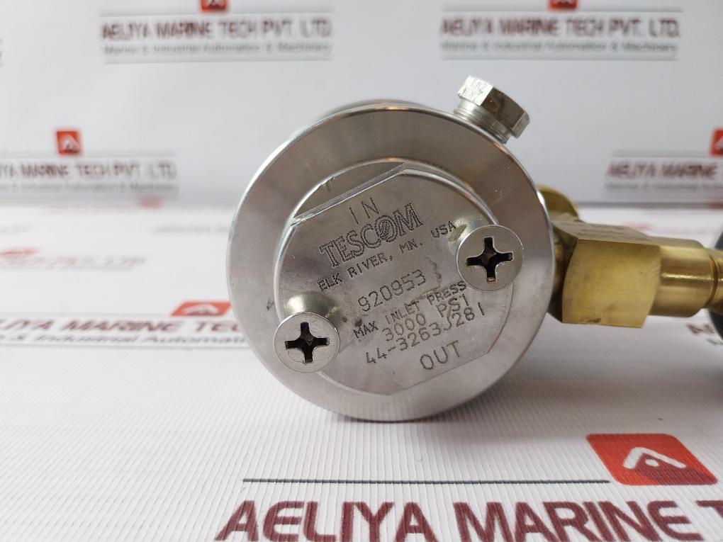 Tescom 44-3263J281 Gas Cabinet/Cylinder Regulator 3000 Psi Max Inlet