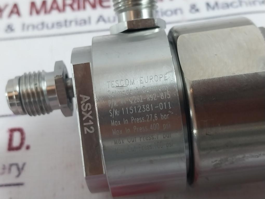 Tescom Europe 44-2262-r92-875 Asx12 Pressure Regulator