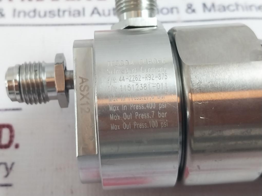 Tescom Europe 44-2262-r92-875 Asx12 Pressure Regulator