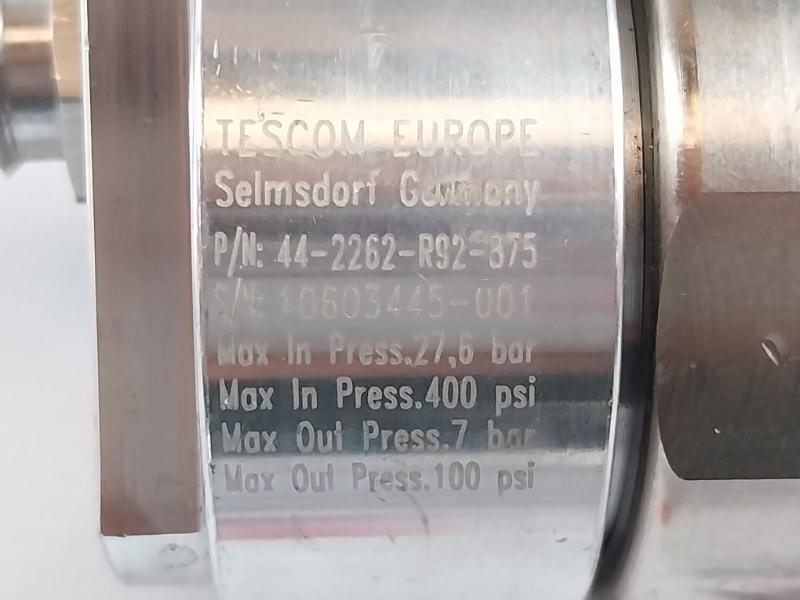 Tescom Europe 44-2262-r92-875 Pressure Regulator