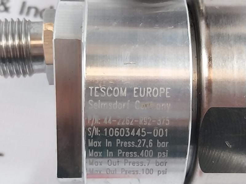 Tescom Europe 44-2262-r92-875 Pressure Regulator