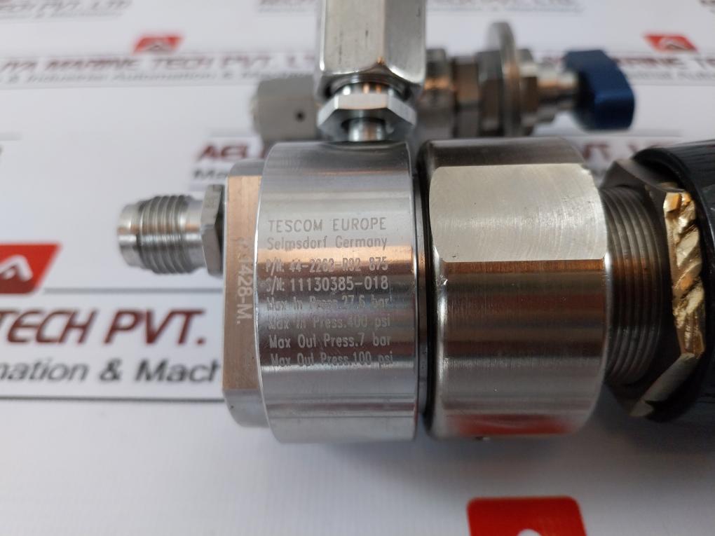 Tescom Europe 44-2262-r92-875 Single-stage Pressure Regulator Used