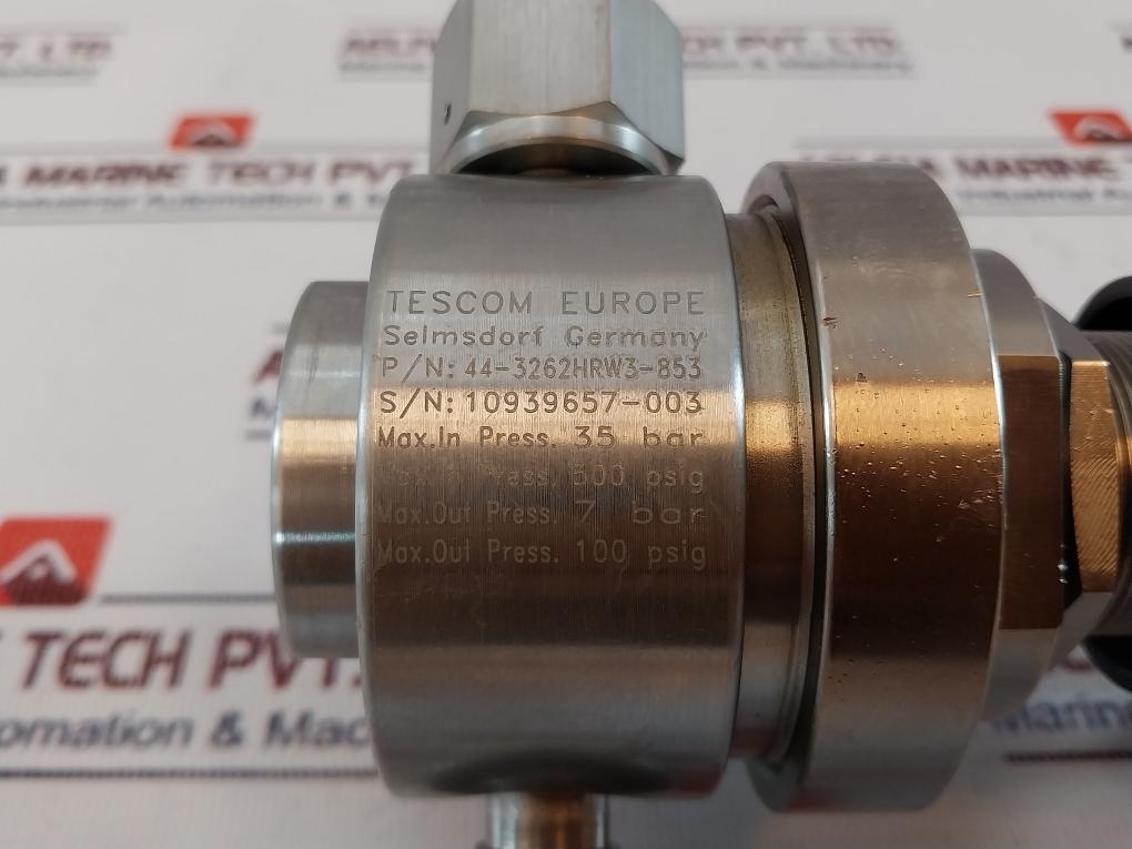 Tescom Europe 44-3262Hrw3-853 Pressure Regulator 35 Bar/500 Psig