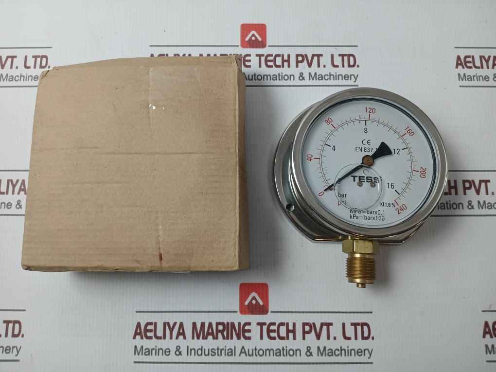 Tess En 837.1 Gly Gauge A, 100D 0 To 16 Bar 0 To 240 Psi