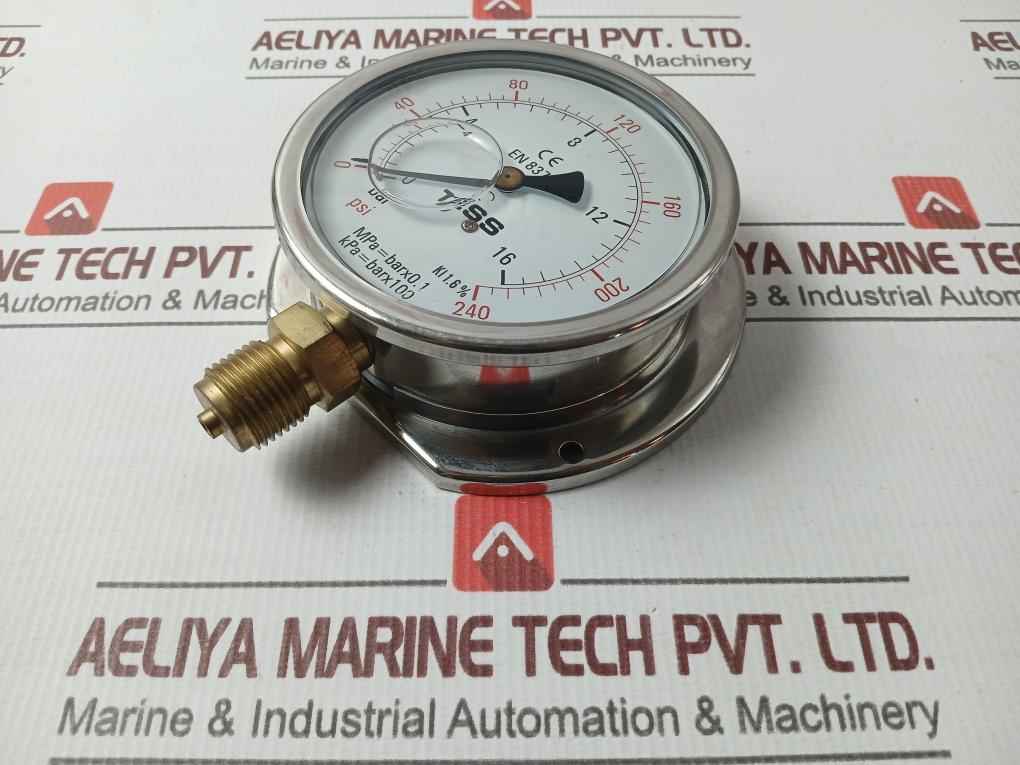 Tess En 837.1 Gly Gauge A, 100D 0 To 16 Bar 0 To 240 Psi