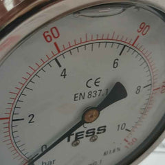Tess En 837.1 Gly Pressure Gauge 1/2" Bsp, Bm 0-10 Bar 0-150 Psi