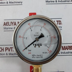 Tess EN 837.1 Pressure Gauge 0-150 PSI 0-10 BAR
