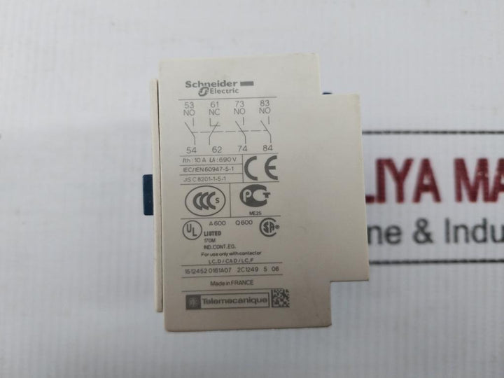 Tesys Auxiliary Contact Block Ladn31 Schneider Electric 690V 10A