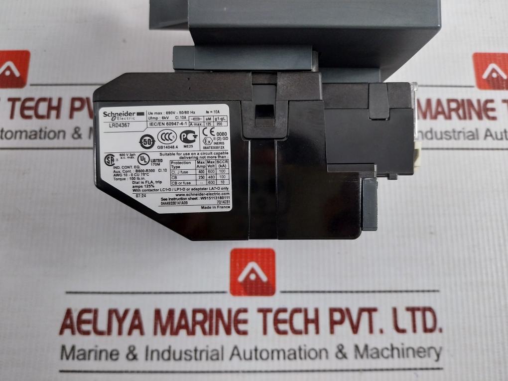 Tesys Thermal Overload Relay Lrd4367 Schneider Electric 95-120A 690V 50/60 Hz