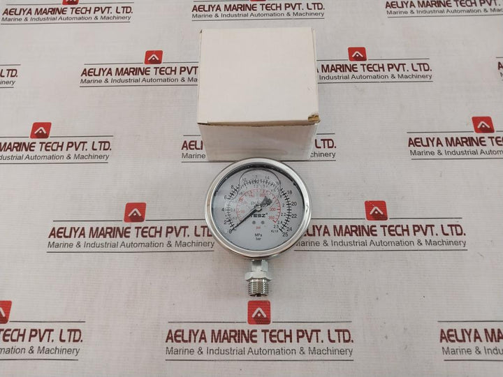 Tesz En 837.1 Pressure Gauge 0-350 Psi 0-25 Bar