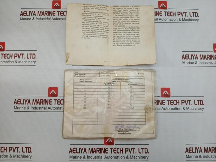 Tet3.1677 Portable Temperature Calibrator 220 Vac 50/60Hz Matre Maskin