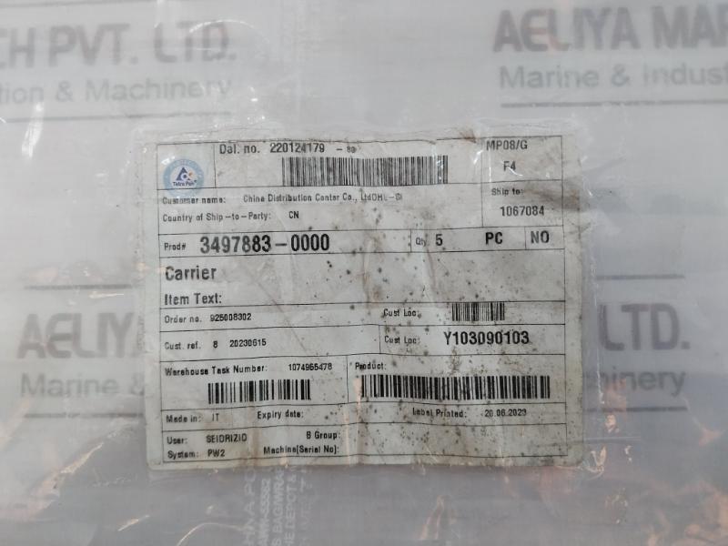 Tetra Pak 3497883-0000 Carrier Specialized Plastic Guide/Support