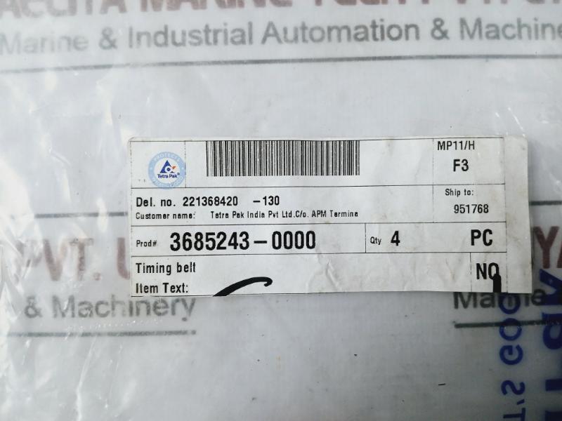 Tetra Pak 3685243-0000 Timing Belt Mp11/H