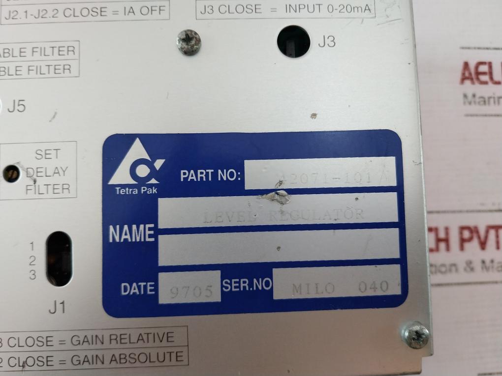 Tetra Pak 42071-101 Level Regulator Control 927267-9