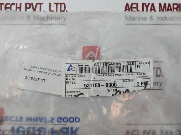 Tetra Pak 531168-0000 Plastic Guide/Roller Wheel Component Ka 2675.32